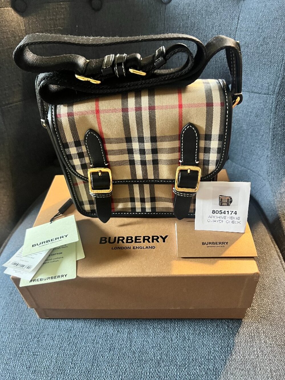 Burberry Jayde Check Shoulder / Crossbody Bag